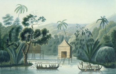 Pagoda on the Island of Waigiou, from Voyage Autour du Monde sur la Corvette La Coquille by French School